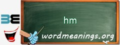 WordMeaning blackboard for hm